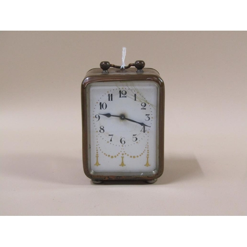 1539 - FRENCH ENAMEL DIAL MANTEL CLOCK AND A WHITE METAL OVERSIZED POCKET WATCH