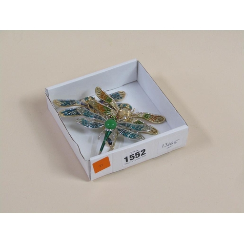 1552 - THREE DRAGONFLY BROOCHES