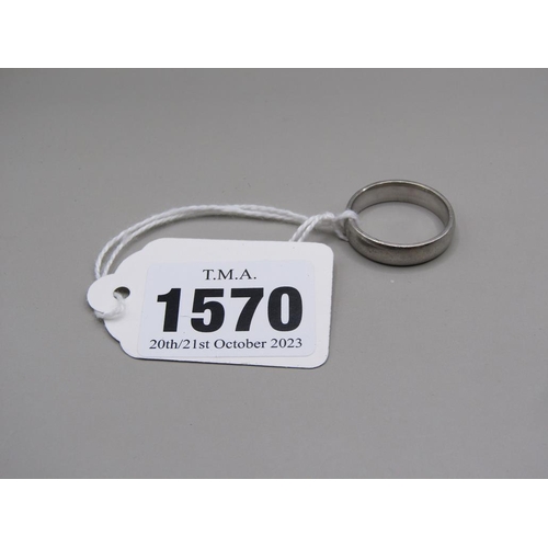 1570 - PLATINUM BAND 9.1g - SIZE P 1/2