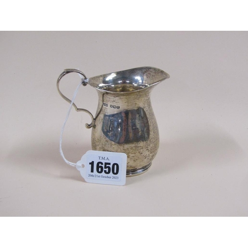 1650 - JAMES DIXON AND SONS, SHEFFIELD 1949 SILVER CREAM JUG - 4ozt