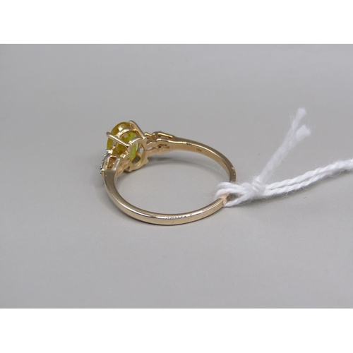 1658 - GOLD YELLOW SAPPHIRE RING SIZE S