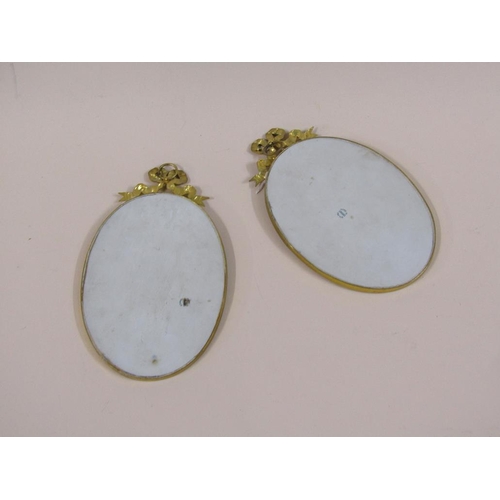 1691 - TWO OVAL LIMOGES PANELS IN GILT METAL FRAMES