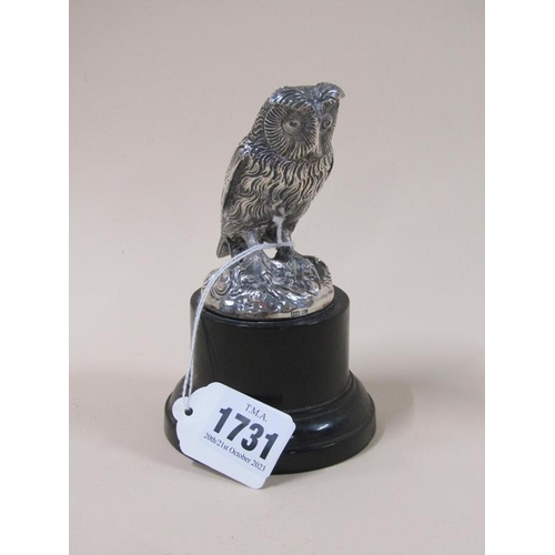 1731 - P ORE & SONS LTD MADRAS RANGOON MODEL OF AN OWL ON STAND