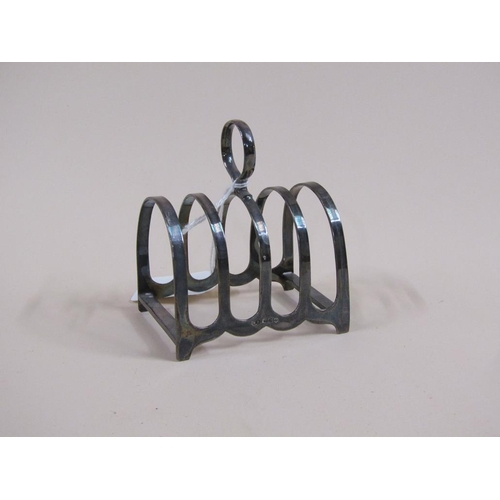 1738 - EDWARDIAN SILVER TOAST RACK, 2.3ozt