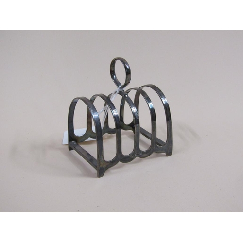 1738 - EDWARDIAN SILVER TOAST RACK, 2.3ozt