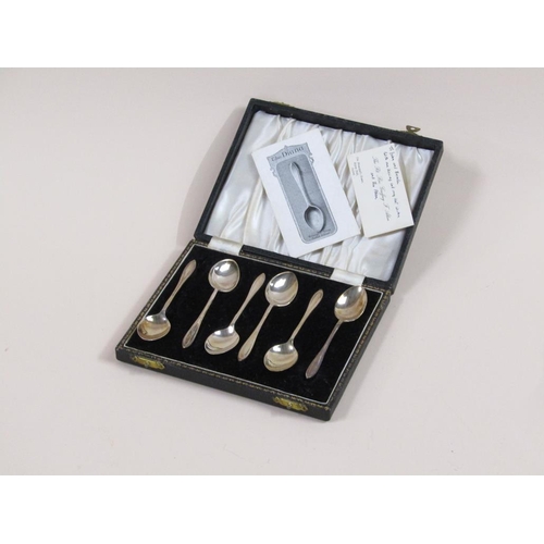 1742 - BOXED SET OF SIX DIANA SILVER SPOONS