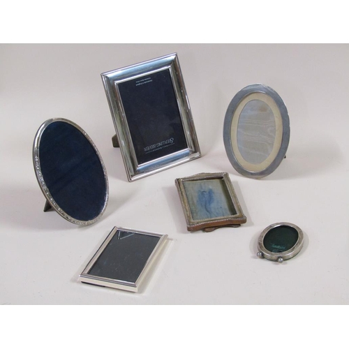 1762 - BOX OF FIVE SILVER PHOTO FRAMES