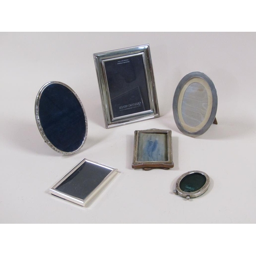 1762 - BOX OF FIVE SILVER PHOTO FRAMES