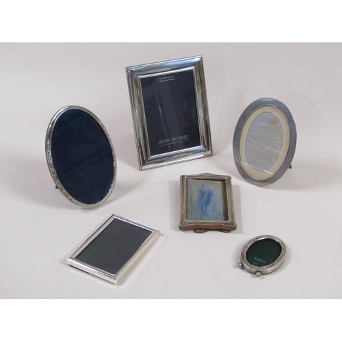 1762 - BOX OF FIVE SILVER PHOTO FRAMES