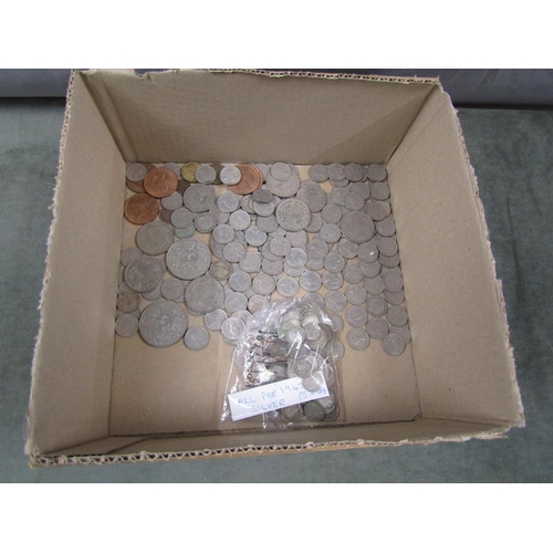 1781 - BOX OF MIXED COINS TO INC SMALL QTY OF SILVER