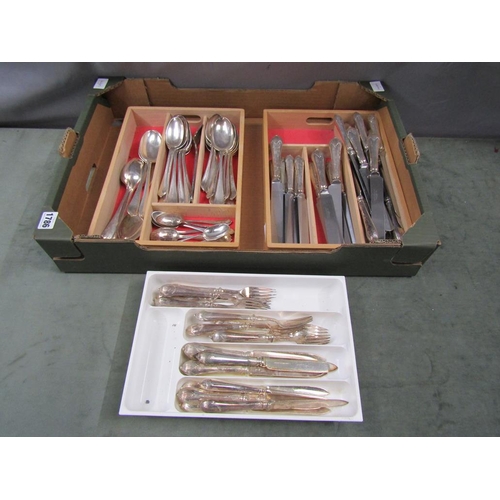 1786 - BOX OF SILVER PLATED CUTLERY