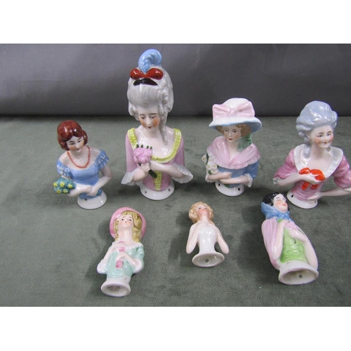 1809 - COLLECTION OF EARLY 20C CONTINENTAL PORCELAIN HALF DOLLS