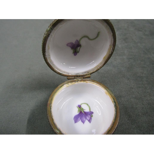 1824A - CONTINENTAL PORCELAIN PILL BOXES - LARGEST 7CM W