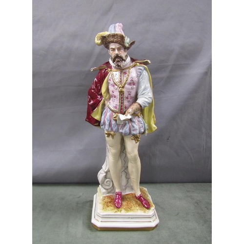 1827 - LATE 19C SITZENDORF PORCELAIN FIGURE, 39CM H