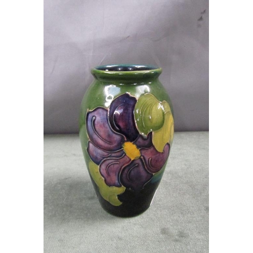 1834 - MOORCROFT CLEMATIS VASE, 11CM H