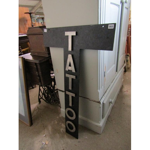 563 - METAL TATTOO SIGN