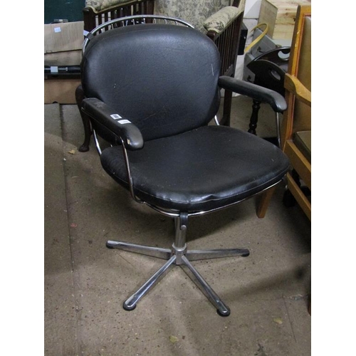 588 - CHROME DESIGNER OFFICE CHAIR