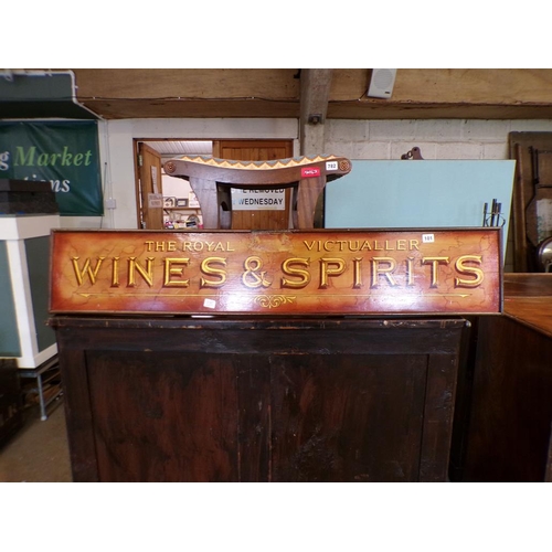 101 - WINE AND SPIRIT SIGN