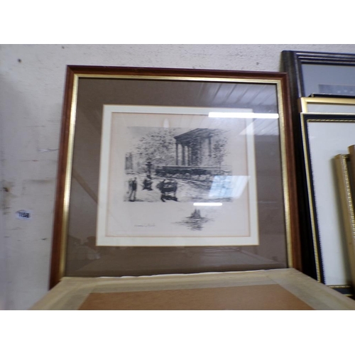 160 - QTY OF FRAMED AND SIGNED ETCHINGS