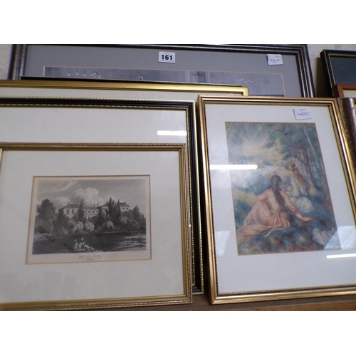 161 - QTY OF FRAMED ENGRAVINGS, PRINTS ETC