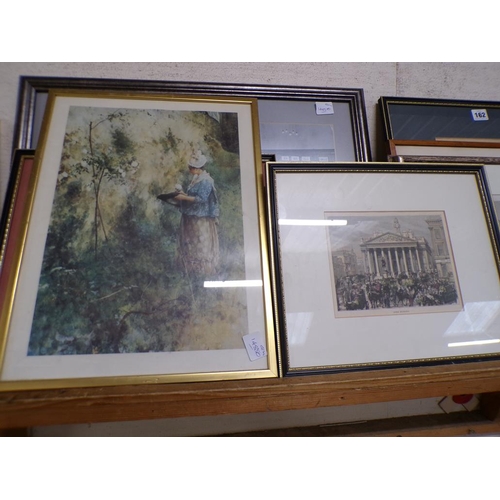 161 - QTY OF FRAMED ENGRAVINGS, PRINTS ETC