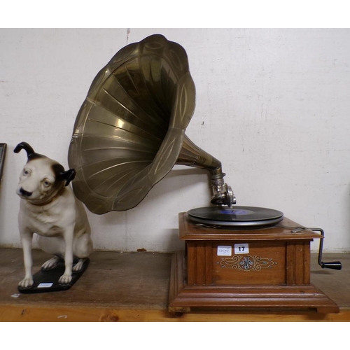 17 - GRAMOPHONE AND HORN; HMV DOG