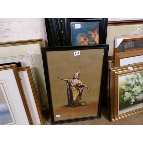 178 - FRAMED VINTAGE PRINTS; WATERCOLOUR