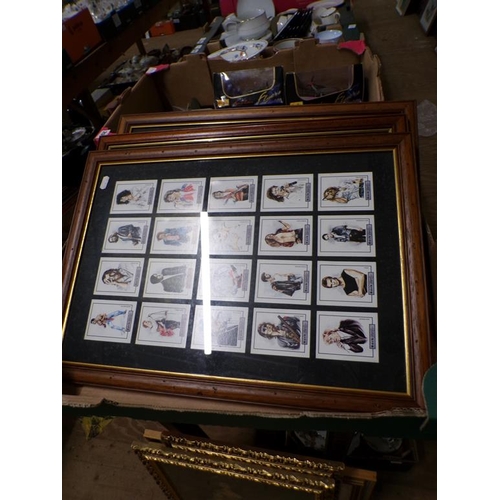 205 - QTY OF FRAMED TRADING AND CIGARETTE CARDS - THE BEATLES ETC