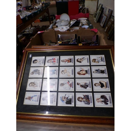 205 - QTY OF FRAMED TRADING AND CIGARETTE CARDS - THE BEATLES ETC