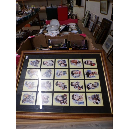 205 - QTY OF FRAMED TRADING AND CIGARETTE CARDS - THE BEATLES ETC