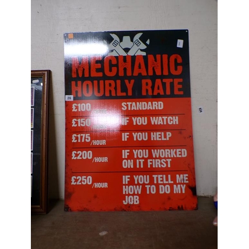 26 - REPRO MECHANIC SIGN