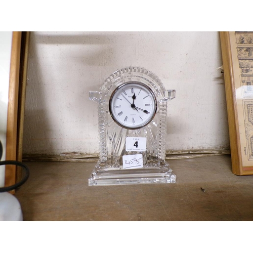 4 - WATERFORD CRYSTAL CLOCK