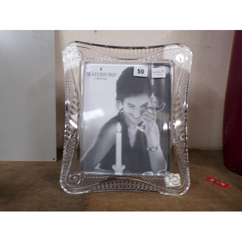 50 - WATERFORD CRYSTAL PHOTO FRAME