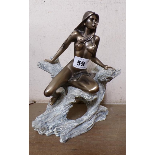 59 - BRONZED FIGURE OF A LADY