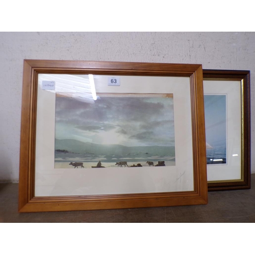 63 - FRAMED PRINTS - SEASCAPE AND ARTIC SCENE