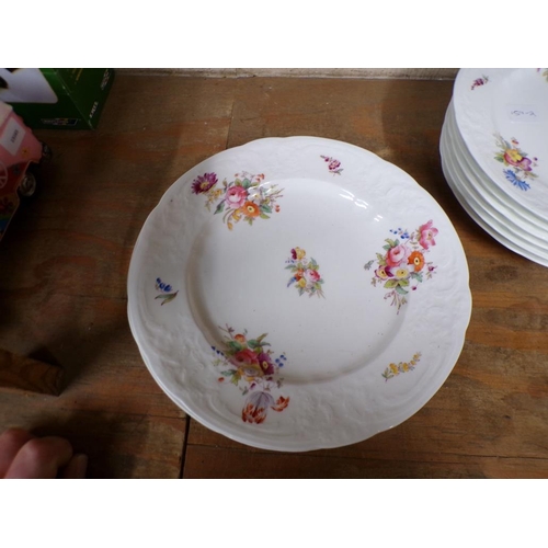 75 - SET OF COALPORT FLORAL DECORATED PLATES