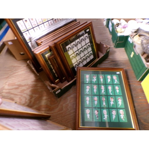 271 - FRAMED TRADING AND CIGARETTE TYPE CARDS