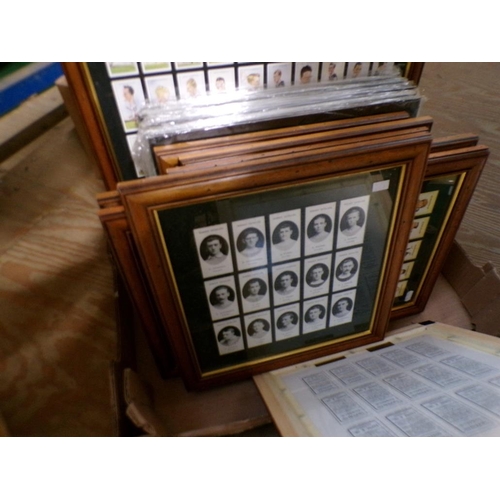 271 - FRAMED TRADING AND CIGARETTE TYPE CARDS