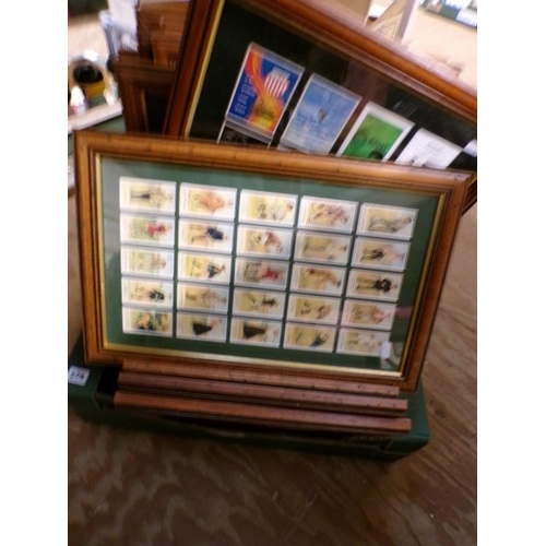 275 - FRAMED TRADING CARDS - GOLFING ETC