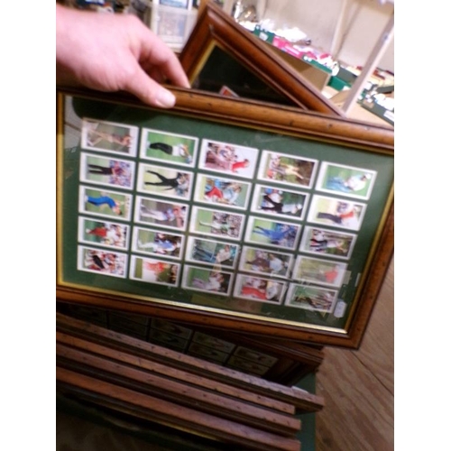 275 - FRAMED TRADING CARDS - GOLFING ETC