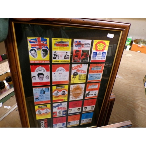 275 - FRAMED TRADING CARDS - GOLFING ETC