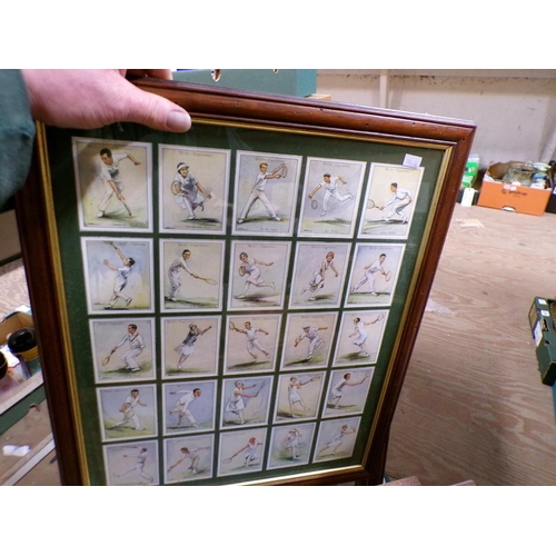 275 - FRAMED TRADING CARDS - GOLFING ETC