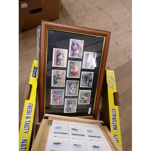 362 - FRAMED CIGARETTE TRADING TYPE CARDS