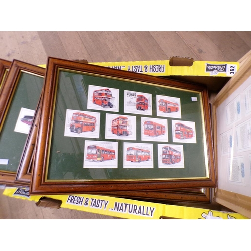 362 - FRAMED CIGARETTE TRADING TYPE CARDS