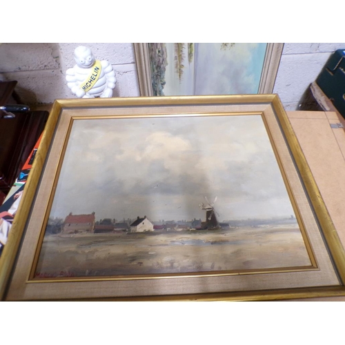 388 - COLLECTION OF FRAMED PRINTS - SOME SIGNED; TWO OIL ON BOARDS