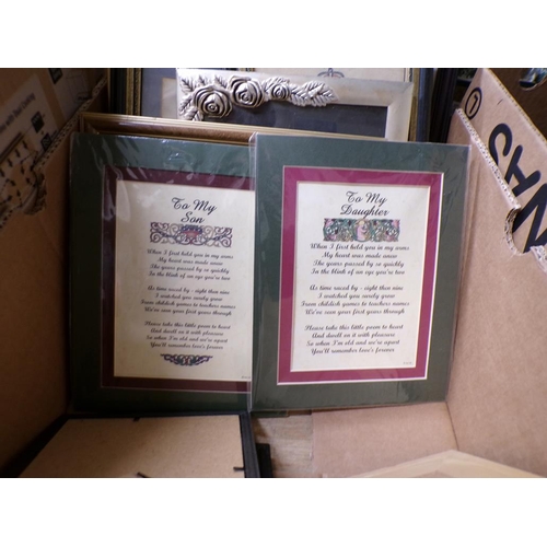 549H - BOX OF FRAMED ROYAL PRINTS ETC