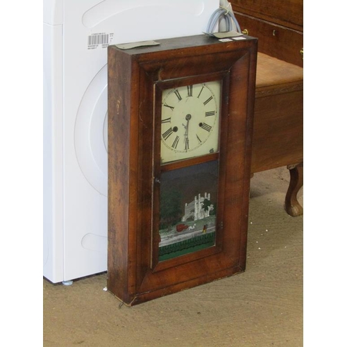 675 - VICTORIAN WALL CLOCK