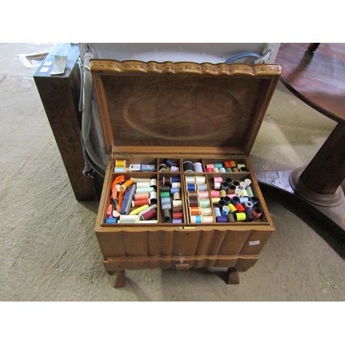 676 - ORIENTAL SEWING BOX