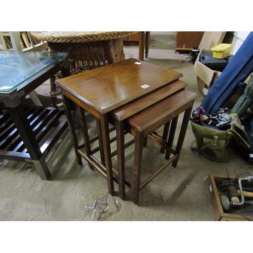 686 - NEST OF THREE EDWARDIAN TABLES