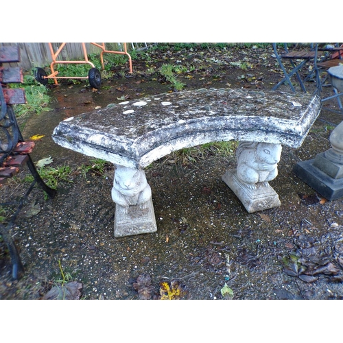 959 - CONCRETE GARDEN BENCH